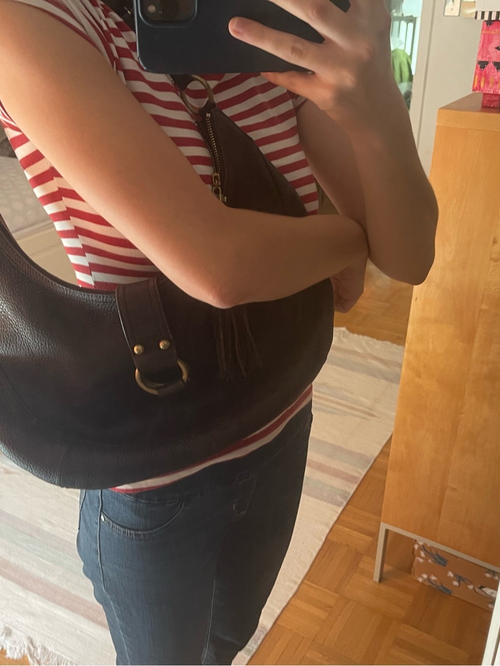 Danier brown leather purse